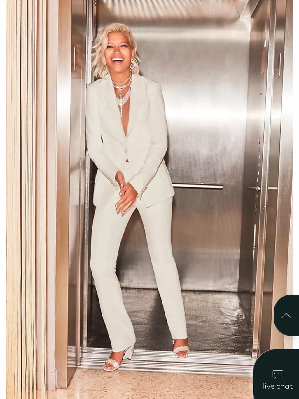 David's Bridal Ivory Tailored Blazer